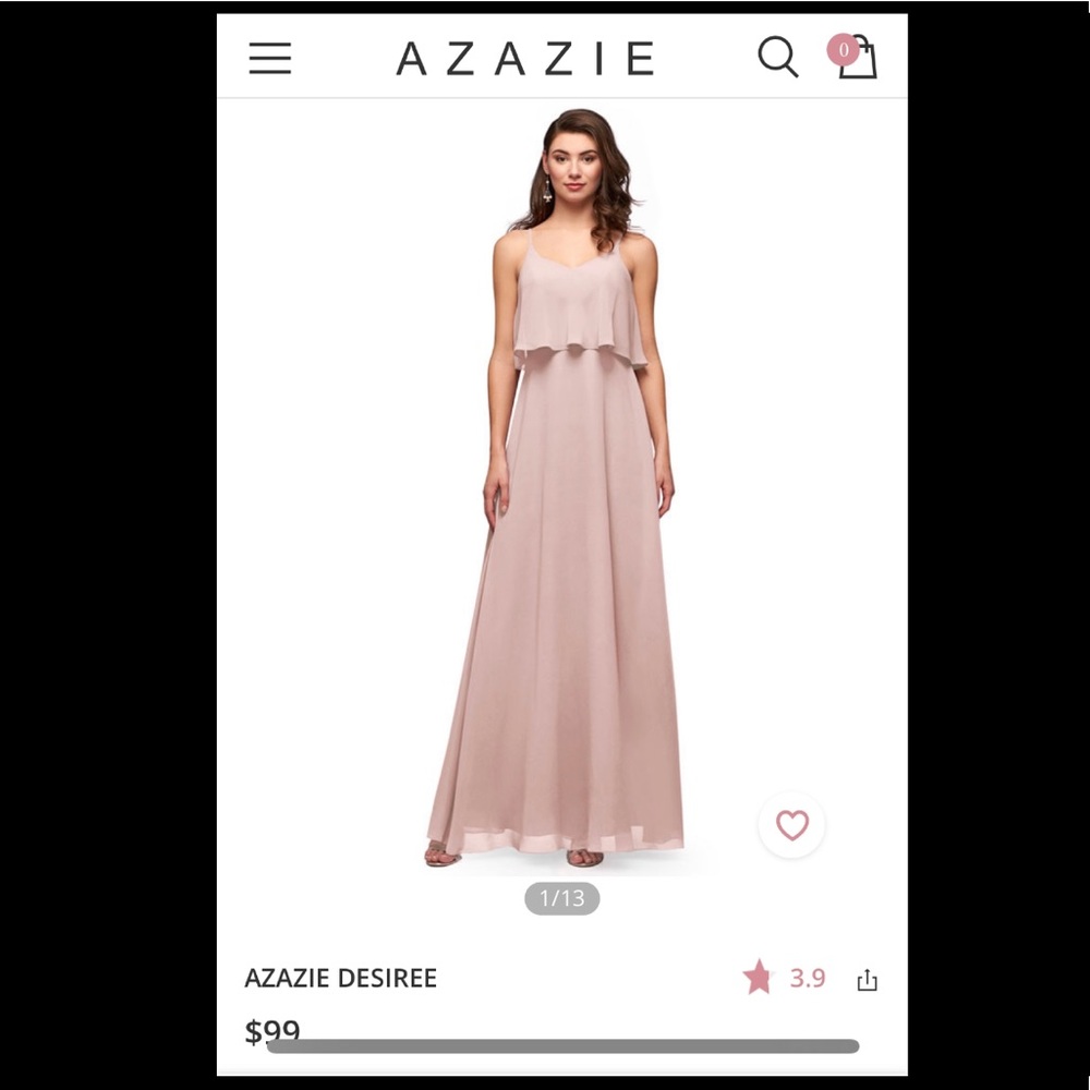 Azazie Desiree Dusty Rose